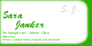sara janker business card